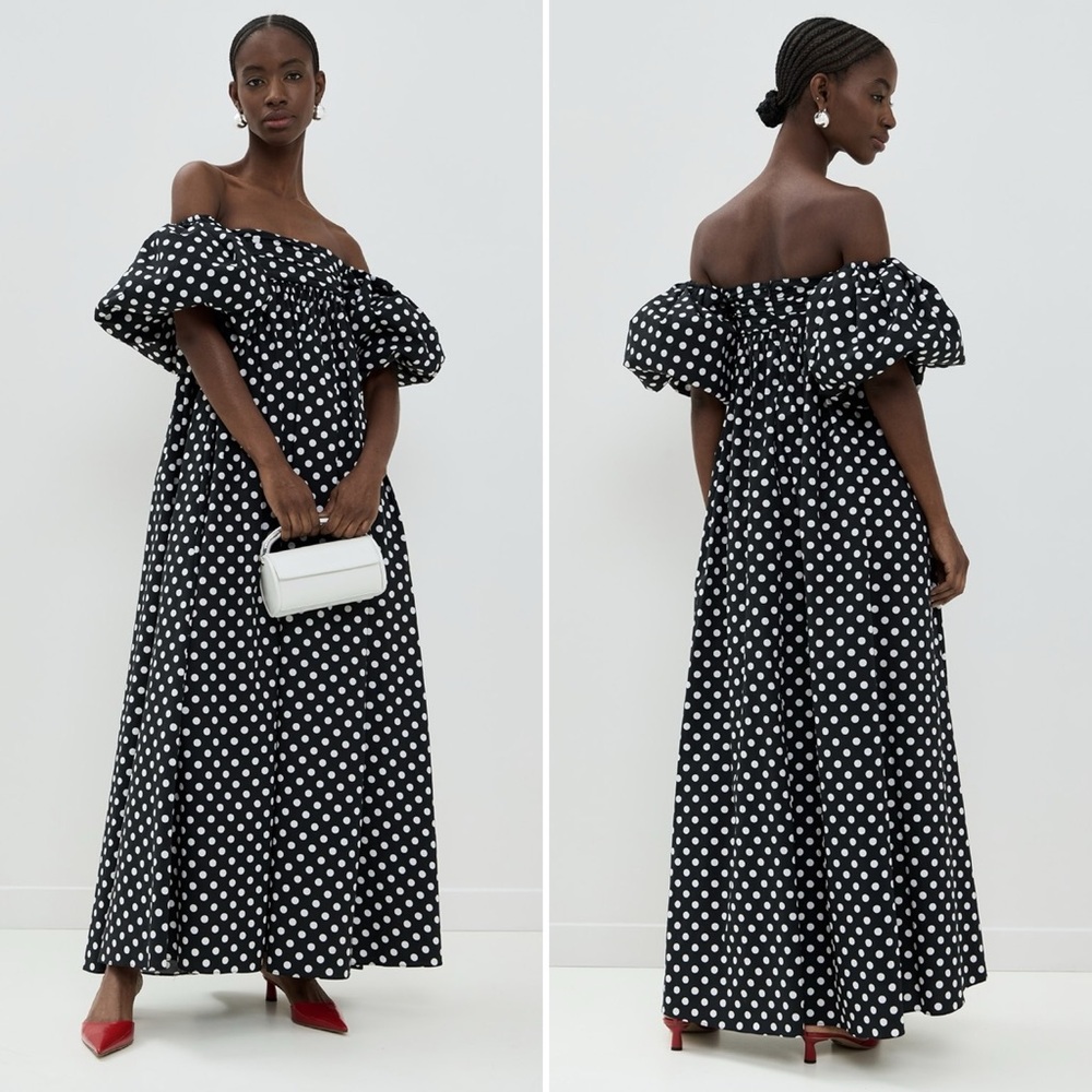 Caroline Constas Reyna Polka Dot Maxi Dress Size XS NWT - Picture 11 of 13